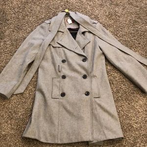Merona gray trench coat with belt